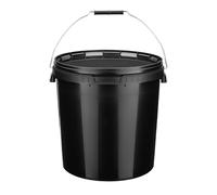 Garronda Secchio con coperchio 20 L per la conservazione di prodotti alimentari e chimici 20 Pezzi Nero GD-0104