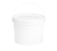 Garronda Secchio con Coperchio 3 L 5 Pezzi Bianco GD-0071 | Contenitore di plastica per alimenti farina miele cereali pasta conserve prodotti secchi o umidi