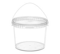 Garronda Secchio con Coperchio 3 L per la conservazione di Prodotti Alimentari e chimici 10 Pezzi Trasparente GD-0072