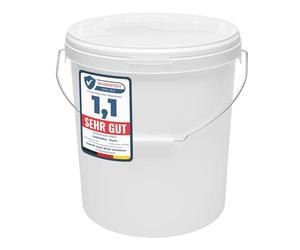 Garronda Secchio con Coperchio 30 L 5 Pezzi Bianco GD-0071 | Contenitore di plastica per alimenti farina miele cereali pasta conserve prodotti secchi o umidi