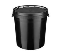 Garronda Secchio con coperchio 30 L per la conservazione di prodotti alimentari e chimici 10 Pezzi Nero GD-0104