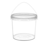 Garronda Secchio con Coperchio 5 L per la conservazione di Prodotti Alimentari e chimici 5 Pezzi Trasparente GD-0072