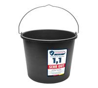 Garronda Secchio da Cantiere 10 Pezzi 16 L - robusto secchio plastica per malta in plastica riciclata con manico in metallo, mastello stabile da muratore per cantiere, giardino GD-0168