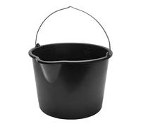 Garronda Secchio da Cantiere 2 Pezzi 12 L con Beccuccio - robusto secchio plastica per malta in plastica riciclata con manico in metallo, mastello stabile da muratore per cantiere, giardino GD-0168