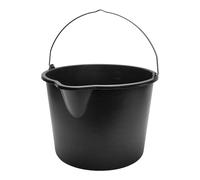 Garronda Secchio da Cantiere 2 Pezzi 20 L con Beccuccio - robusto secchio plastica per malta in plastica riciclata con manico in metallo, mastello stabile da muratore per cantiere, giardino GD-0168