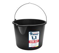 Garronda Secchio da Cantiere 20 L con Beccuccio - robusto secchio plastica per malta in plastica riciclata con manico in metallo, mastello stabile da muratore per cantiere, giardino GD-0168