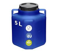 Garronda serbatoio acqua quadrato BPA-free da 5 litri per alimenti, tanica per acqua, contenitore con coperchio, adatto per la conservazione di crauti, fermentazione o salamoia GD-0088, Blu