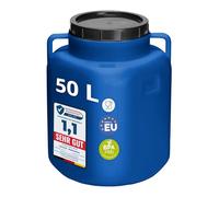 Garronda serbatoio acqua quadrato BPA-free da 50 litri per alimenti, tanica per acqua, contenitore con coperchio, adatto per la conservazione di crauti, fermentazione o salamoia GD-0088, Blu