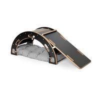Garronda Set 3 in 1 Arco da arrampicata con scivolo e cuscino Giocattolo Montessori per bambini da 1 anno GD-0060 (Nero Arco da arrampicata con scivolo e cuscino)