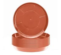 Garronda Sottovasi per Piante Rotondi in Plastica da Esterno e da Interno per Fiori e Giardini GD-0026 (10 Pezzi - Terracotta, ⌀ 40 cm H 5,2 cm)