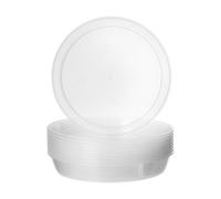 Garronda Sottovaso per Piante Rotondi in Plastica da Esterno e da Interno per Fiori e Giardini GD-0026 (10 Pezzi - Trasparenti, ⌀ 30 cm H 3,4 cm)