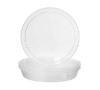 Garronda Sottovaso per Piante Rotondi in Plastica da Esterno e da Interno per Fiori e Giardini GD-0026 (5 Pezzi - Trasparenti, ⌀ 27 cm H 3,2 cm)