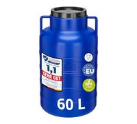 Garronda tanica di plastica da 60 litri Twist-Off, realizzata in HDPE per uso alimentare, adatta come serbatoio acqua per il giardino, contenitore per alimenti, bidone plastica universale GD-0078, Blu