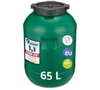 Garronda tanica di plastica da 65 litri a bocca larga con coperchio, in materiale privo di BPA, bidone plastica universale, serbatoio acqua per il giardino GD-0078, Verde