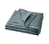 Garronda Telo Impermeabile Esterno, Telone Occhiellato Impermeabile in PP laminato PE per Giardino, Campeggio, Piscina, Copriauto, Barche, Legna GD-0162 (8x12 m, Grigio 120 g/m²)