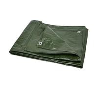 Garronda Telo Impermeabile Esterno, Telone Occhiellato Impermeabile in PP laminato PE per Giardino, Campeggio, Piscina, Copriauto, Barche, Legna GD-0162 (3x5 m, Verde 80 g/m²)
