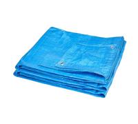 Garronda Telo Impermeabile Esterno, Telone Occhiellato Impermeabile in PP laminato PE per Giardino, Campeggio, Piscina, Copriauto, Barche, Legna GD-0162 (8x10 m, Blu 60 g/m²)