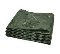 Garronda Telo Impermeabile Esterno, Telone Occhiellato Impermeabile in PP laminato PE per Giardino, Campeggio, Piscina, Copriauto, Barche, Legna GD-0162 (12x18 m, Verde 80 g/m²)