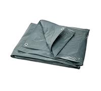 Garronda Telo Impermeabile Esterno, Telone Occhiellato Impermeabile in PP laminato PE per Giardino, Campeggio, Piscina, Copriauto, Barche, Legna GD-0162 (4x8 m, Grigio 120 g/m²)