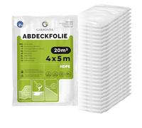 Garronda Telo per Imbiancare 4x5 m, 24 pezzi, Multiuso Teli per imbiancare HDPE 5 micron, Telo copritutto da esterno per pittura e lavori, trasparente, coperture, GD-0166