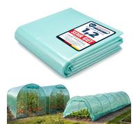 Garronda Telo Serra Trasparente Verde 6 x 2 m Pellicola in Plastica LDPE Stabilizzato UV Copertura Serra Resistente agli Strappi per Tunnel Giardino Orto Protezione Piante GD-0198