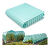 Garronda Telo Serra Trasparente Verde 6 x 3 m Pellicola in Plastica LDPE Stabilizzato UV Copertura Serra Resistente agli Strappi per Tunnel Giardino Orto Protezione Piante GD-0198