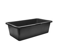 Garronda Vasca per Malta 2 Pezzi 40 L Rettangolare - mastello robusto in plastica riciclata, contenitore e vasca da muratore per cemento, giardino o officina GD-0169