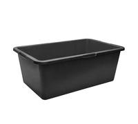 Garronda Vasca per Malta 3 Pezzi 80 L Rettangolare - mastello robusto in plastica riciclata, contenitore e vasca da muratore per cemento, giardino o officina GD-0169