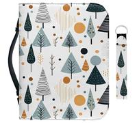 Garronmavis 2 custodie per bibbia con alberi di pino acquerello, unisex, a pois, per libri biblici, arte minimalista e artistica sacra della Bibbia, L