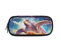 Garronmavis Astuccio per matite con squalo in stile cartone animato, per la scuola, multi-slot con cielo stellato e farfalla, astuccio per cancelleria, Galassia delle tartarughe marine, Zaino per la