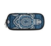 Garronmavis Astuccio per matite con teschio e fiore e testa di mucca, grande capacità, astuccio resistente per matite e matite, Tartaruga marina tribale delle Hawaii, Zaino per la scuola