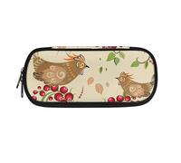 Garronmavis Astuccio per matite per bambine e ragazze, con motivo libellula, grande capacità, con scultura in carta di tigre, astuccio durevole, Elenco delle piante, Zaino per la scuola