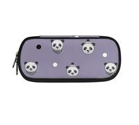 Garronmavis Astuccio per matite per bambini con note musicali e violino, con libellula stellata, grande capacità, con squali carini, astuccio resistente, Panda a pois, Zaino per la scuola