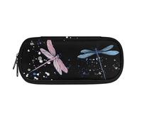 Garronmavis Astuccio per matite per bambini con note musicali e violino, con libellula stellata, grande capacità, con squali carini, astuccio resistente, Libellula Notte Stellata, Zaino per la scuola