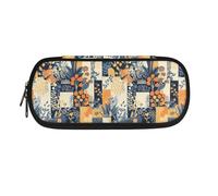 Garronmavis Axolotl, astuccio rosa con fiori acquerellabili, organizer per cancelleria, astuccio per matite con fiori ditsy per scuola e adolescenti, Fiore di arte popolare, Zaino per la scuola