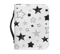 Garronmavis Copertine della Bibbia con stelle dei cartoni animati per donne, borsa artistica per libri con stelle, borsa biblica per chiesa, L