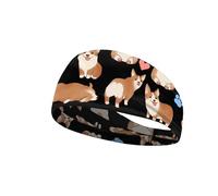 Garronmavis Fascia per capelli con zampa di cuore in stile cartone animato per donne, graziosa fascia elastica per capelli per cuccioli di cane, amanti degli animali domestici, alla moda