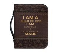 Garronmavis Lord Citazione Bibbia Cover Dio Saying Borsa con Tasche Piante Dipinto Bibbia Custodia per Pellegrinaggio - M