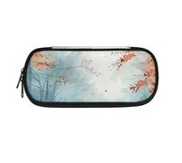 Garronmavis Simpatico astuccio Axolotl, astuccio con cavalluccio marino, astuccio per matite con ampia apertura, arte astratta moderna, grande capacità, astuccio per cancelleria, Foresta di inchiostro