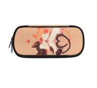 Garronmavis Simpatico astuccio con cucciolo di Corgi con tasca con cerniera, materiale scolastico con squalo acquerello, astuccio per penne verde della foresta, Coppia Amante Gatto, Zaino per la