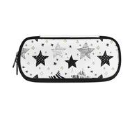 Garronmavis Simpatico astuccio con cucciolo di Corgi con tasca con cerniera, materiale scolastico con squalo acquerello, astuccio per penne verde della foresta, Schizzo Star Pattern, Zaino per la