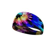 Garronmavis Tie-Dye Fasce per la testa per signora Gradiente Pittura Moda Fasce per la testa Arte astratta Running Football Foulard