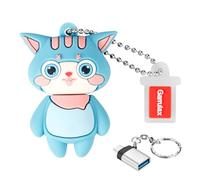 GARRULAX USB 3.0 Flash Drive, Impermeabile Silicone Ad Alta Velocità USB 3.0 Data Storage Drive Memory Stick Pen Disk Pendrive con OTG Tipo C Adattatore