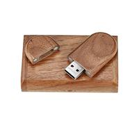 GARRULAX Walunt Ellipse - Chiavetta USB 2.0 da 32 GB, in legno, ad alta velocità, con data di archiviazione, pendrive U Disk