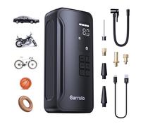 Garrulo Compressore Aria Portatile, Mini Compressore con Manometro, Gonfiatore Elettrico Portatile 150PSI Pompa Elettrica con Batteria per Auto/Bicicletta/Palla/Moto