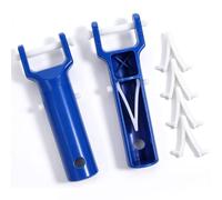 Garsent 2 Pezzi di Ricambio per Maniglia per Spazzola per Aspirapolvere per Piscina con Morsetti a V e Perni per Maniglia per Testa per Aspirapolvere Spa per Piscina, in PVC Blu Leggero per (PVC)