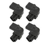 Garsent Adattatore di Alimentazione IEC320 C6 A C13 da 4 Pezzi, 90 Gradi, 2,5 A-10 A 250 V, Plug & Play, Conduttore in Rame Premium, Connessione Stabile, Adatto per Alimentatore Chassis