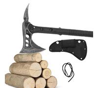 Garsent Ascia Esterna, Ascia a Mano Multifunzionale con Guaina Protettiva, Ascia di Taglio in Legno, Strumento di Scissione in Legno All'aperto, Taglio e Intaglio per la Sopravvivenza e