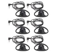 Garsent Auricolare Monoauricolare, Auricolare Mono da 3,5 Mm con Gancio per L'orecchio, Cablato per Laptop Call Center Guida Turistica, Cuffia a Forma di D per VoIP Skype Zoom (6PCS)