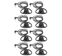 Garsent Auricolare Monoauricolare, Auricolare Mono da 3,5 Mm con Gancio per L'orecchio, Cablato per Laptop Call Center Guida Turistica, Cuffia a Forma di D per VoIP Skype Zoom (8PCS)